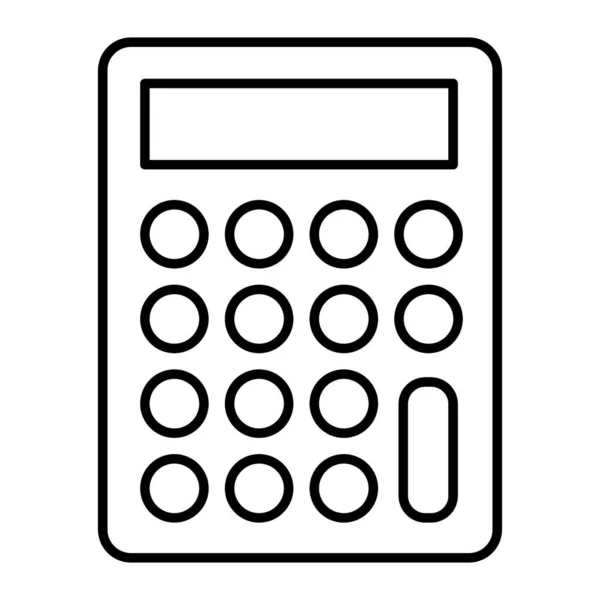 Calculadora ícone de linha fina. Ilustração vetorial contábil isolada sobre branco. Design de estilo de esboço de matemática, projetado para web e app. Eps 10 . —  Vetores de Stock