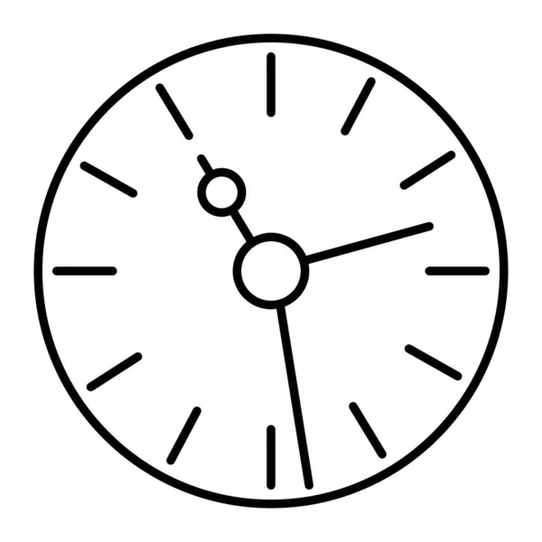 Ρολόι λεπτή γραμμή εικονίδιο. Χρονική διανυσματική απεικόνιση που απομονώνεται στο λευκό. Παρακολουθήστε το σχεδιασμό στυλ περίγραμμα, σχεδιασμένο για web και app. Eps 10. — Διανυσματικό Αρχείο