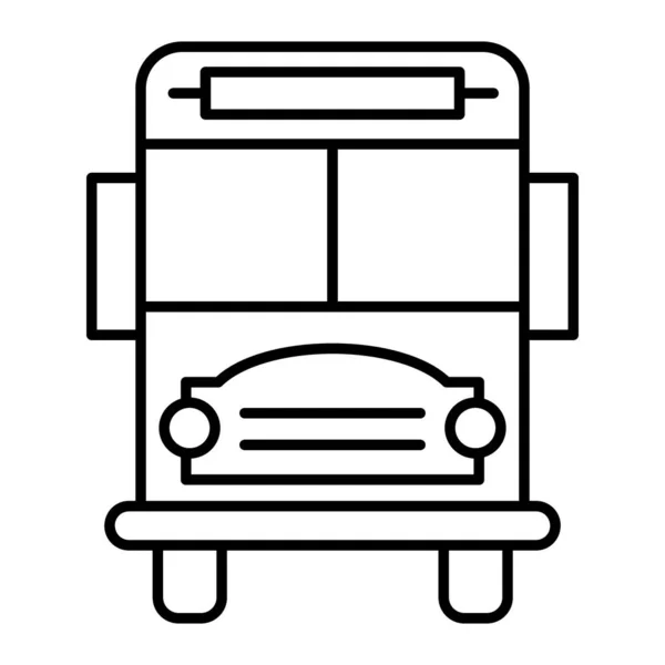 School bus thin line icon. Vehicle vector illustration isolated on white. Transport outline style design, designed for web and app. Eps 10. — Stock Vector