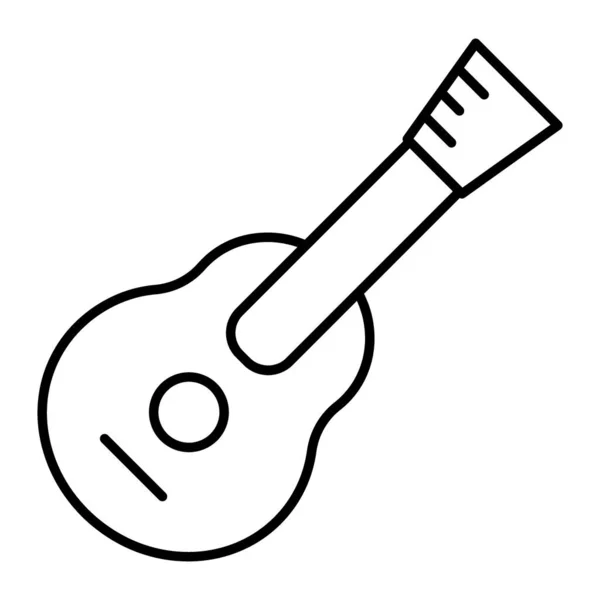 Guitar thin line Ikone. Musik-Vektor-Illustration isoliert auf weiß. Musikinstrumente skizzieren Stil-Design, entworfen für Web und App. Eps 10. — Stockvektor