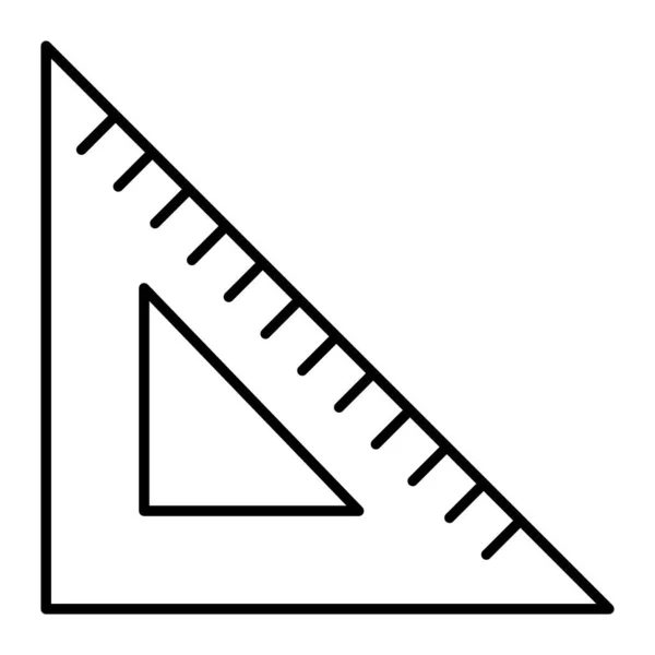 Значок тонкой линии линейки треугольника. Иллюстрация вектора сантиметра изолирована на белом. Стилистический дизайн Measure, разработанный для веб и приложений. Eps 10 . — стоковый вектор