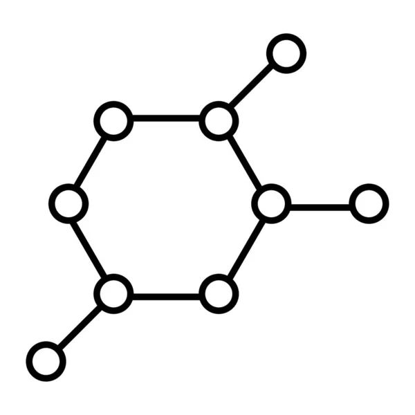 Scheikunde formule dunne lijn pictogram. Molecule vector illustratie geïsoleerd op wit. Structuur ontwerp stijl, ontworpen voor web en app. Eps 10. — Stockvector