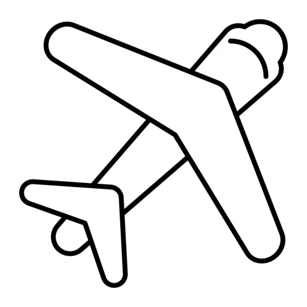 Icône de ligne mince avion. Illustration vectorielle d'avion isolée sur blanc. Conception de style de contour d'avion, conçu pour le web et l'application. Eps 10 . — Image vectorielle