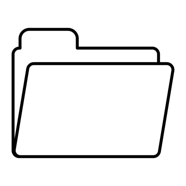 Ícone de linha fina de pasta. Ilustração vetorial de arquivo isolada em branco. Desenho de estilo de esboço de documentos, projetado para web e aplicativo. Eps 10 . — Vetor de Stock