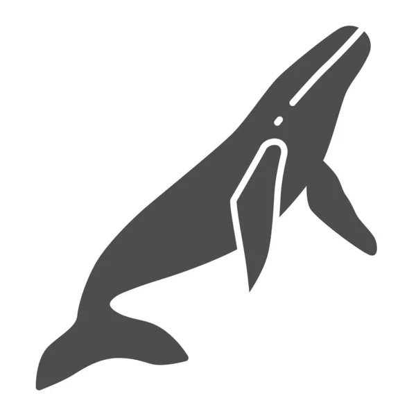Walvis solide icoon, oceaan concept, orca teken op witte achtergrond, sperma walvis icoon in glyph stijl voor mobiel concept en web design. vectorgrafieken. — Stockvector