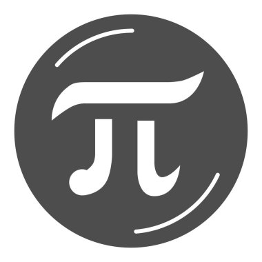 Pi Yunanca harf amblemi katı simge, gay sembolü konsepti, LGBT gay tabelası beyaz arka plan üzerinde mobil konsept ve web tasarımı için. Vektör grafikleri.