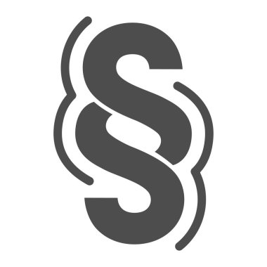 LGBT paragraf katı ikonu, LGBT gurur konsepti, beyaz arka planda seks azınlıkları sembolü, mobil konsept ve web tasarımı için gey hakları ve yargı ikonu. Vektör grafikleri.