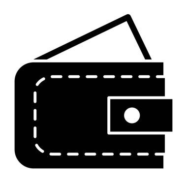 Wallet solid icon. Money purse vector illustration isolated on white. Cash glyph style design, designed for web and app. Eps 10.