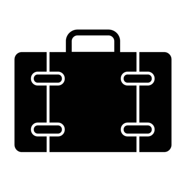 Icono sólido de maleta. Equipaje con ilustración vectorial barco aislado en blanco. Diseño de estilo glifo de equipaje, diseñado para web y aplicación. Eps 10 . — Archivo Imágenes Vectoriales