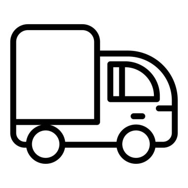 Truck line icon. Lorry vector illustration isolated on white. Van outline style design, designed for web and app. Eps 10.