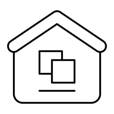 Warehouse thin line icon. Building vector illustration isolated on white. Store outline style design, designed for web and app. Eps 10.