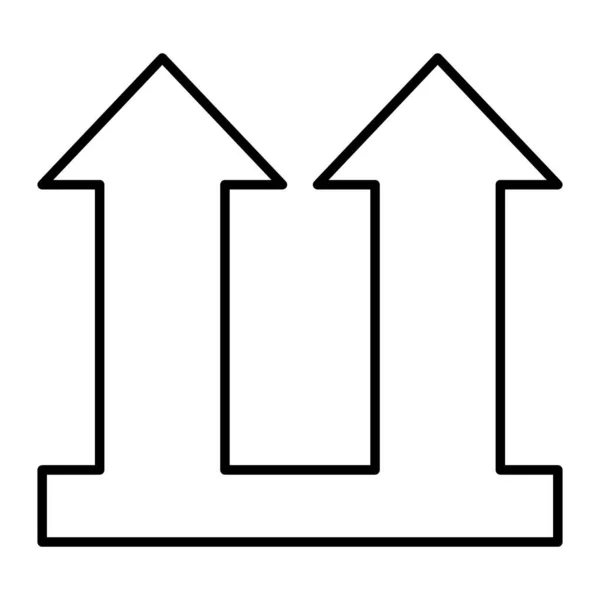 Знак тонкой линии груза. Векторная иллюстрация со стрелками груза изолирована на белом. Дизайн набросков, разработанный для веб и приложения. Eps 10 . — стоковый вектор
