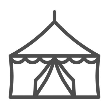 Tent line icon, festival concept, Circus tent sign on white background, festival pavilion icon in outline style for mobile concept and web design. Vector graphics.