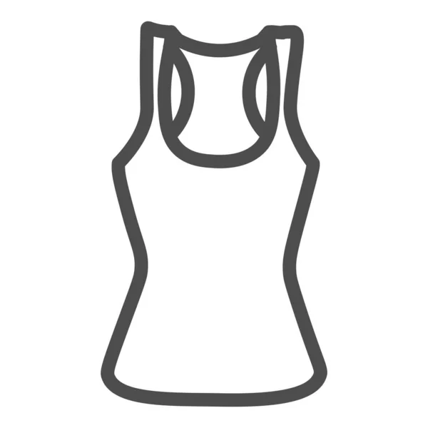 Tank ing vonal ikon, nyári ruha koncepció, sportos nyári top jel fehér háttér, női tank top ikon körvonalazott stílus mobil koncepció és web design. Vektorgrafika. — Stock Vector