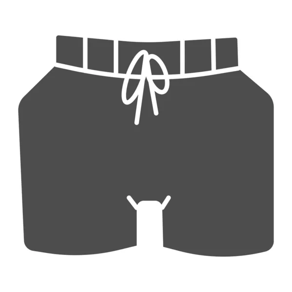 Mannen strand shorts solide pictogram, kleding concept, zwemmen slijtage teken op witte achtergrond, Zwembroek pictogram in glyph stijl voor mobiele concept en web design. vectorgrafieken. — Stockvector