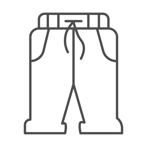 Rövid melegítőnadrág vékony vonal ikon, sport ruha koncepció, sport rövidnadrág jel fehér háttér, melegítőnadrág ikon vázlatos stílus mobil koncepció és web design. Vektorgrafika. — Stock Vector