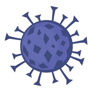 Yaygın insan virüsü ya da enfeksiyon kapan hücre bakterisi beyaz arka planda izole edilmiş. Corona virüsü logo mikrobu, tehlike salgını. Coronavirus covid-19 dünya konseptine yayıldı.