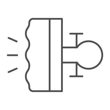 Bisiklet fren çizgisi ikonu, bisiklet konsepti, beyaz arka planda bisiklet detayı işareti, mobil konsept ve web tasarımı için ana hatlı bisiklet fren ikonu. Vektör grafikleri.