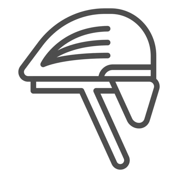 Ikona kasku rowerowego, koncepcja sprzętu rowerowego, znak ochronny kapelusz rowerowy na białym tle, ikona kasku rowerowego w stylu zarysu dla mobilnej koncepcji i projektowania stron internetowych. Grafika wektorowa. — Wektor stockowy