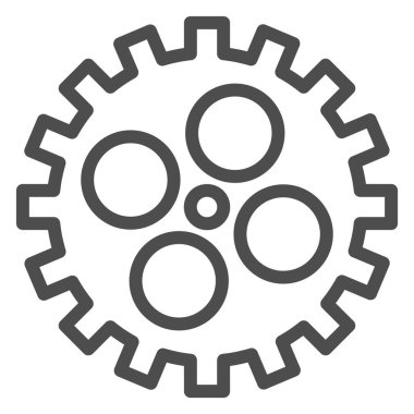 Bisiklet vites çizgisi ikonu, bisiklet detayları konsepti, beyaz arka planda bisiklet kolu tabelası, mobil konsept ve web tasarımı için ana hatlı bisiklet vites simgesi. Vektör grafikleri.