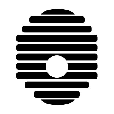 Katı simge kovanı. Beyaz üzerine izole edilmiş arı kovanı vektör illüstrasyonu. Bal kabartma tasarımı, web ve uygulama için tasarlanmış. Eps 10.