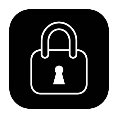 Güvenlik simgesi. Kilit vektör çizimi beyaza izole edildi. Güvenlik sembolü tasarımı, ağ ve uygulama için tasarlanmış. Eps 10.