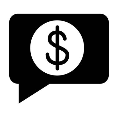 Para mesajını sağlam bir simge olarak al. Ödeme, beyaz üzerinde izole edilmiş vektör illüstrasyonu aldı. Dolar işaretli baloncuk tasarımı, web ve uygulama için tasarlanmış. Eps 10.