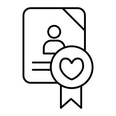 Evlilik belgesi, ince çizgi ikonu. Yeni evliler beyaza izole edilmiş vektör illüstrasyonları oluştururlar. Yeni evliler anketi tasarımı, web ve uygulama için tasarlanmış. Eps 10.