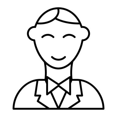 Damat ince çizgi ikonu. İnsan vektör çizimi beyaza izole edildi. Koca tasarımı, web ve uygulama için tasarlanmış. Eps 10.