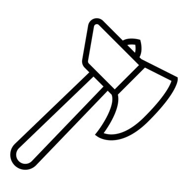 Balta hattı simgesini ateşle. İtfaiye ekipmanları vektör çizimi beyaza izole edildi. Web ve uygulama için tasarlanmış ana hatları hackle. Eps 10.