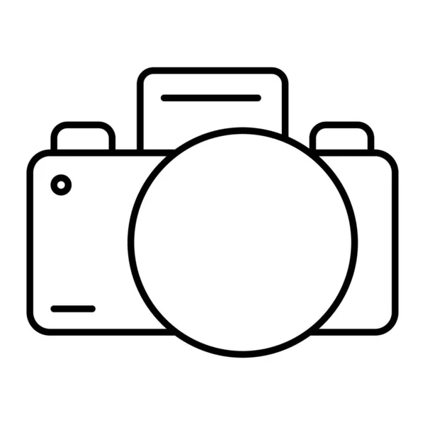 Photo camera thin line icon. Photography vector illustration isolated on white. Photographing outline style design, designed for web and app. Eps 10. — Stock Vector