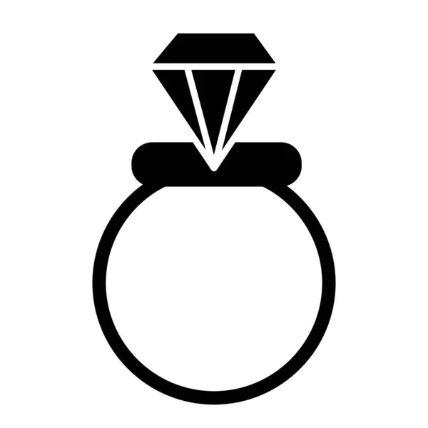 Ícone sólido anel de casamento. Anel de noivado ilustração vetorial isolado em branco. Jewel glyph design estilo, projetado para web e app. Eps 10 . — Vetor de Stock