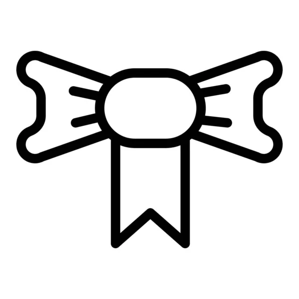Εικονίδιο γραμμής τόξου. Εικόνα διανύσματος κορδέλας που απομονώνεται στο λευκό. Σχεδιασμός στυλ περιγράμματος Knot, σχεδιασμένο για web και app. Eps 10. — Διανυσματικό Αρχείο