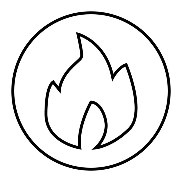 Feuer dünne Linie Symbol. Burn Vector Illustration isoliert auf weiß. Hot outline style design, entworfen für web und app. Eps 10. — Stockvektor
