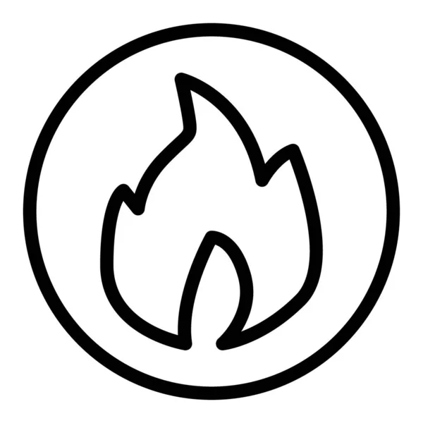 Ikona ohnivé čáry. Vypálit vektorovou ilustraci izolovanou na bílém. Design stylů horkých obrysů, určený pro web a aplikaci. Eps 10. — Stockový vektor