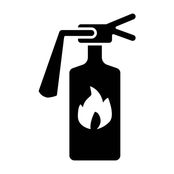 Extincteur icône solide. Illustration vectorielle de protection incendie isolée sur blanc. Équipement d'incendie design de style glyphe, conçu pour le web et l'application. Eps 10. — Image vectorielle