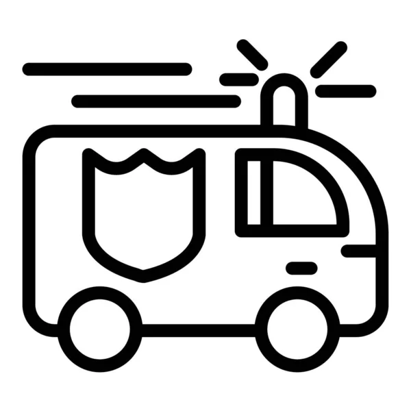 İtfaiye hattı simgesi. İtfaiye aracı çizimi beyaza izole edildi. İtfaiyeci araba tasarımı, web ve uygulama için tasarlanmış. Eps 10. — Stok Vektör