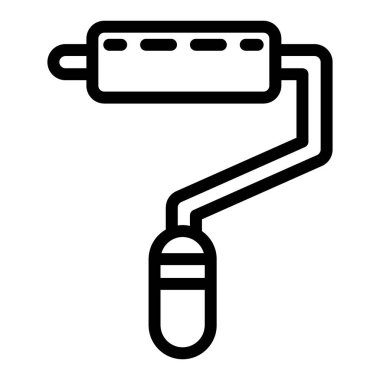 Paten çizgisi simgesini boya. Boya aracı vektör illüstrasyonunu beyaza izole et. Web ve uygulama için tasarlanmış yenileme tasarımı. Eps 10.