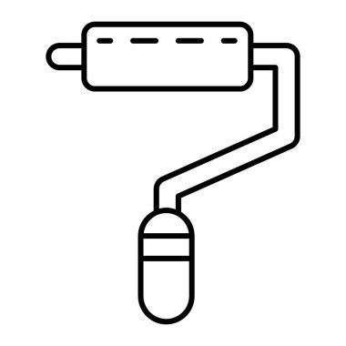 İnce çizgi ikonunu boya. Boya aracı vektör illüstrasyonunu beyaza izole et. Web ve uygulama için tasarlanmış yenileme tasarımı. Eps 10.