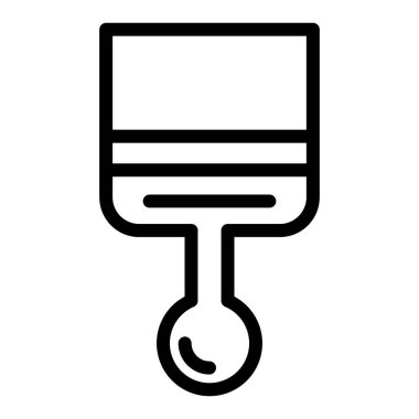 Fırça çizgisi simgesini boya. Boyama aracı vektör illüstrasyonu beyaza izole edildi. Web ve uygulama için tasarlanmış yenileme tasarımı. Eps 10.