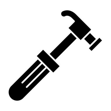 Çekiç gibi sert bir ikon. Yapım vektör çizimi beyaza izole edildi. Web ve uygulama için tasarlanmış iş aracı kabartma tasarımı. Eps 10.