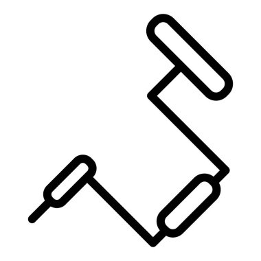 Kablosuz sondaj hattı simgesi. Eski sondaj vektör çizimi beyaza izole edildi. El matkabı tasarımı tasarımı, web ve uygulama için tasarlandı. Eps 10.