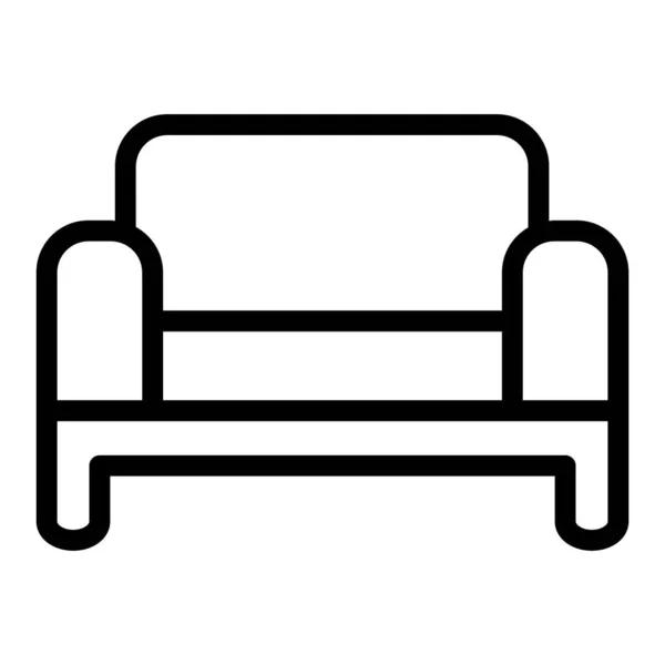 Icono de línea de sofá. Ilustración de vectores de sofá aislados en blanco. Muebles de sala de estar esbozan el diseño de estilo, diseñado para la web y la aplicación. Eps 10 . — Vector de stock