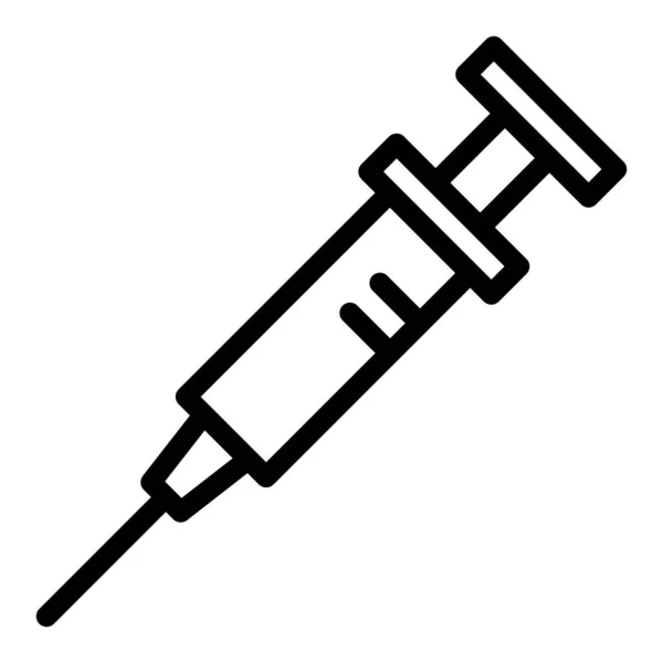 Syringe line ikonen. Illustration av injektionsvektorn isolerad på vitt. Projektor skissera stil design, utformad för webb och app. Eps 10. — Stock vektor