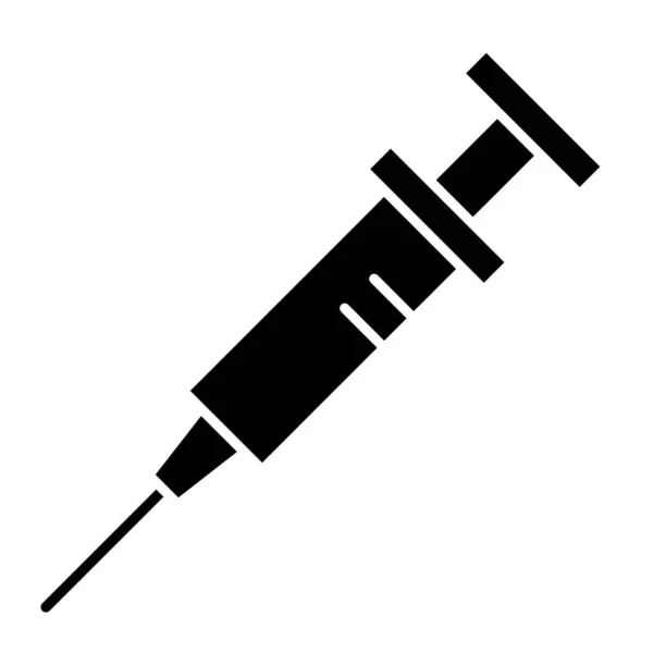Syringe solid icon. Injection vector illustration isolated on white. Injector glyph style design, designed for web and app. Eps 10. — Stock Vector