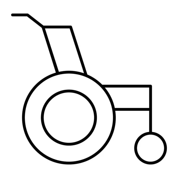 Значок тонкой линии инвалидного кресла. Инвалидное кресло для векторной иллюстрации с ограниченными возможностями изолировано на белом. Дизайн контура инвалидности, разработанный для веб и приложения. Eps 10 . — стоковый вектор