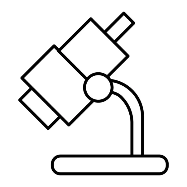 Microscópio ícone de linha fina. Instrumento laboratorial ilustração vetorial isolada sobre branco. Projeto de estilo de contorno de equipamentos de laboratório, projetado para web e aplicativo. Eps 10 . —  Vetores de Stock