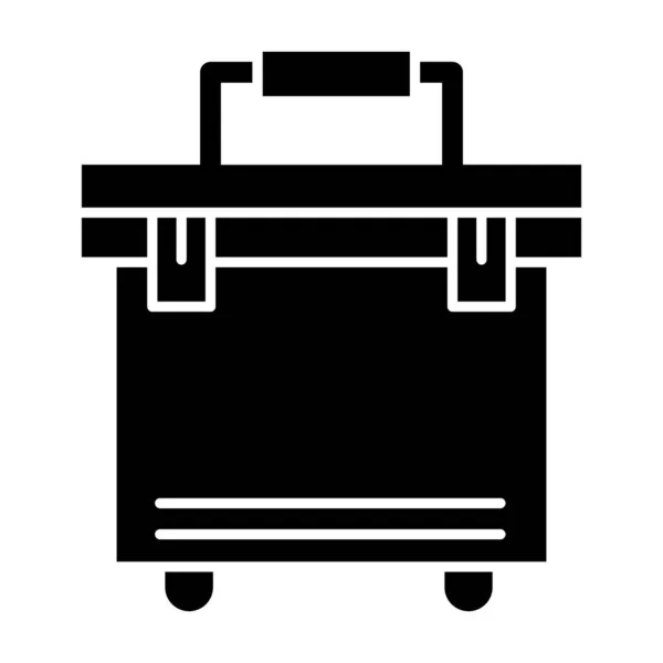 Caja de herramientas icono sólido. Caso con herramientas de ilustración vectorial aislado en blanco. Kit de instrumentos de diseño de estilo glifo, diseñado para web y aplicación. Eps 10 . — Archivo Imágenes Vectoriales