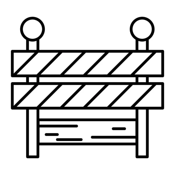 Значок тонкой линии блокпоста. Иллюстрация барьерного вектора изолирована на белом. Граничный дизайн очертаний, разработанный для веб и приложения. Eps 10 . — стоковый вектор