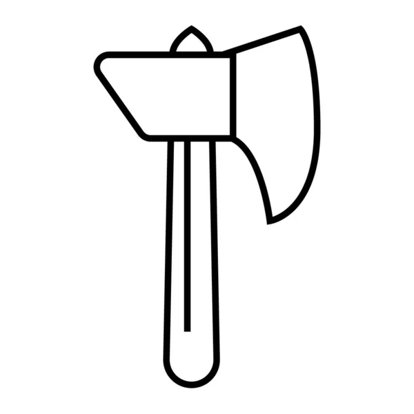 Yxan tunn linje ikon. Ax vektor illustration isolerad på vitt. Hatchet skissera stil design, utformad för webb och app. Eps 10. — Stock vektor
